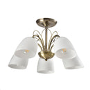 LÁMPARA DE TECHO COLGANTE DECORATIVA 5XE27-40W (NO INCLUIDO) 100-240V ACABADO VIDRIO OPAL METAL AB BY,