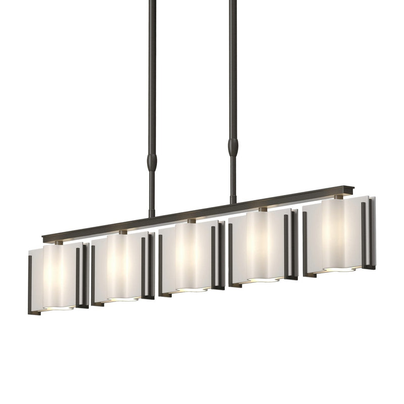 Hubbardton Forge - 137545-SKT-LONG-07-BB0151 - Five Light Pendant - Exos Glass - Dark Smoke