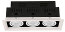 SPOT DE TECHO  EMPOTRABLE LED 3X7W , CON TONALIDAD DE LUZ  (3000K) ,EMITE 1680LM. MARCA LIGHT SOURSE