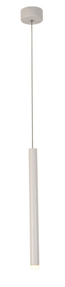 Lámpara Colgante Tipo Cilindro Led De 3W Acabado White/Metal.