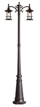 LÁMPARA DE PIE EXTERIOR TIPO FAROL 2XE27-60W (NO INCLUIDOS) 110-240V 50-60HZ.