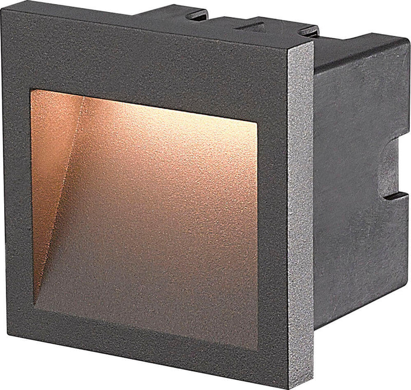 LÁMPARA DE PARED TIPO STEPLIGHT LED 3W, 110-240V, 50-60HZ, ACABADO GRIS.