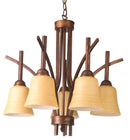 LÁMPARA DE TECHO COLGANTE DECORATIVA 5XE27-60W.