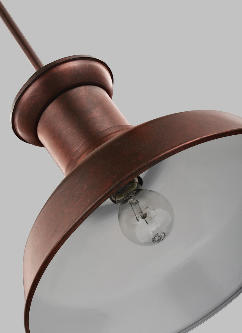 Generation Lighting. - 6247701-44 - One Light Outdoor Pendant - Fredricksburg - Weathered Copper