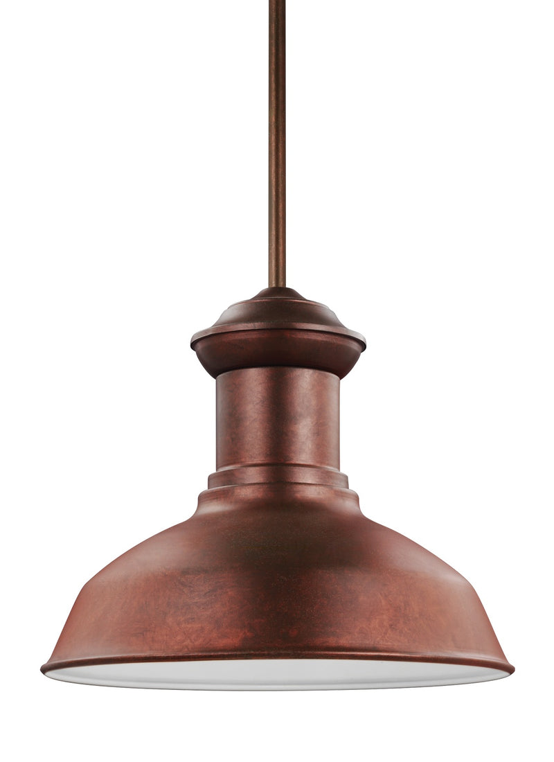 One Light Outdoor Pendant<br /><span style="color:#4AB0CE;">Entrega: 4-10 dias en USA</span><br /><span style="color:#4AB0CE;font-size:60%;">PREGUNTE POR ENTREGA EN PANAMA</span><br />Collection: Fredricksburg<br />Finish: Weathered Copper