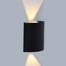 LÁMPARA DE PARED MODERNA DECORATIVA LED 2W 170LM 3000K 100-240V CRI>80  PF>0.5  IP65 ACABADO NEGRO.