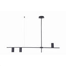 LÁMPARA DE TECHO MODERNA COLGANTE GU10X3(NO INCLUIDO) 110-240V/50-60HZ ACABADO NEGRO.