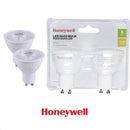 SET DE 2 FOCOS LED GU10, 5W, 420LM, 3000K, 100-240V, 50-60HZ, PF>0.4, CRI>80, NO DIMEABLE, MARCA HONEYWELL.
