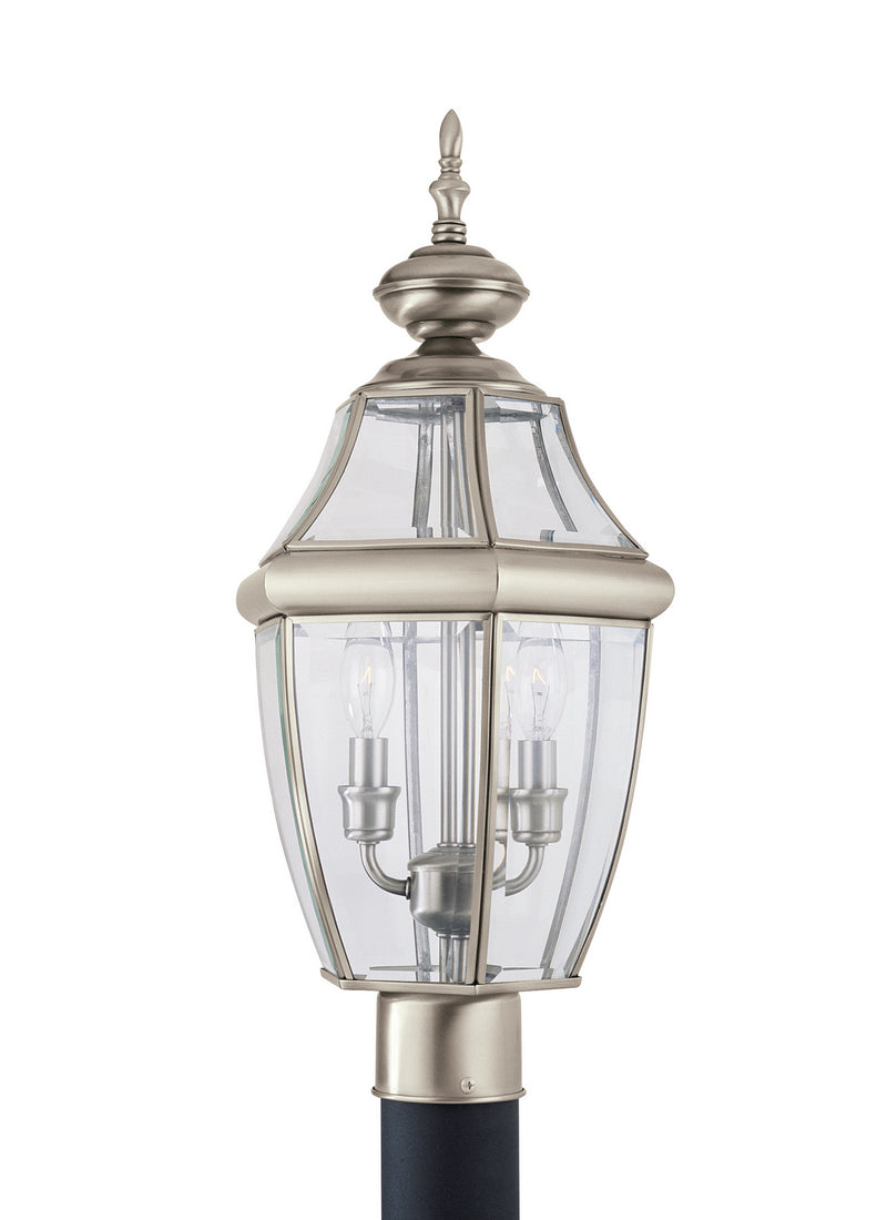 Generation Lighting. - 8229EN-965 - Two Light Outdoor Post Lantern - Lancaster - Antique Brushed Nickel