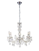 LÁMPARA DE TECHO COLGANTE  6XE12-40W (NO INCLUIDO) 110-130V, 60HZ, ACABADO EN ACRILICO.