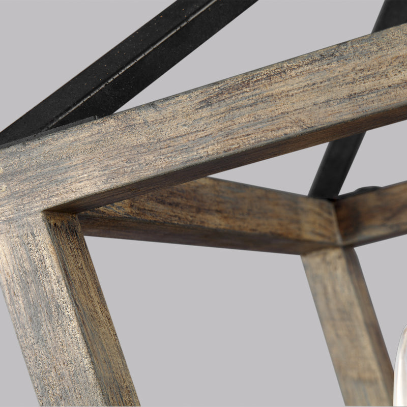 Four Light Chandelier<br /><span style="color:#4AB0CE;">Entrega: 4-10 dias en USA</span><br /><span style="color:#4AB0CE;font-size:60%;">PREGUNTE POR ENTREGA EN PANAMA</span><br />Collection: Gannet<br />Finish: Weathered Oak Wood / Antique Forged Iron