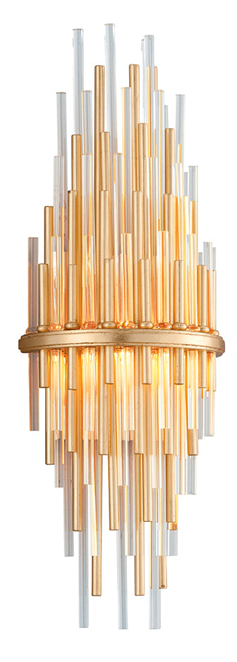 Corbett Lighting - 238-12-GL/SS - LED Wall Sconce - Theory - Gold Leaf W Polished Stainless