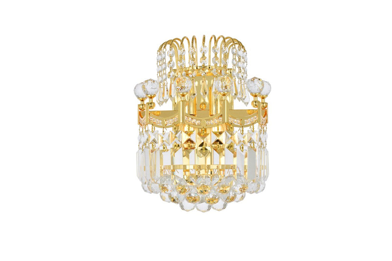 Elegant Lighting - V8949W12G/RC - Two Light Wall Sconce - Corona - Gold