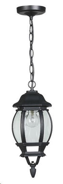 LÁMPARA DE TECHO TIPO FAROL PARA EXTERIOR 1XE27-100W 110-240V, ACABADO NEGRO.