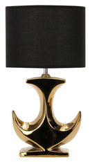 LÁMPARA DE MEA CERAMICA 1XE27-40W (NO INCLUIDO) 110-240V/50-60HZ PANTALLA NEGRA