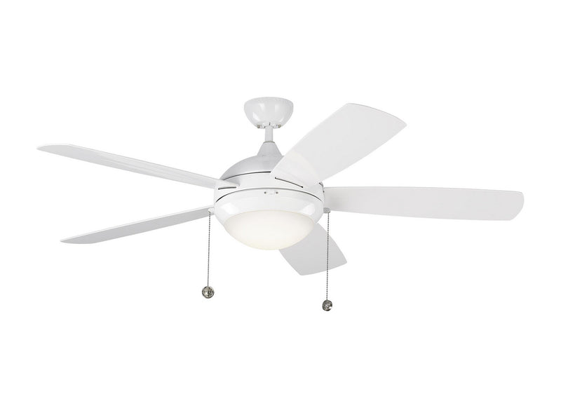 Generation Lighting. - 5DIW52WHD - 52"Ceiling Fan - Discus - White