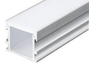 PERFIL DE ALUMINIO PARA PISO CON DIFUSOR 3MM PARA CINTA LED ACABADO BLANCO