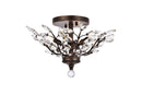Elegant Lighting - V2011F20DB/RC - Four Light Flush Mount - Orchid - Dark Bronze