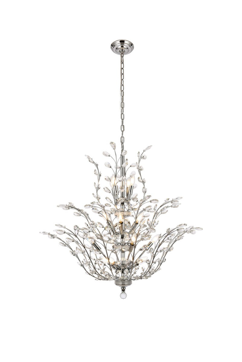 Elegant Lighting - V2011G41C/RC - 18 Light Chandelier - Orchid - Chrome