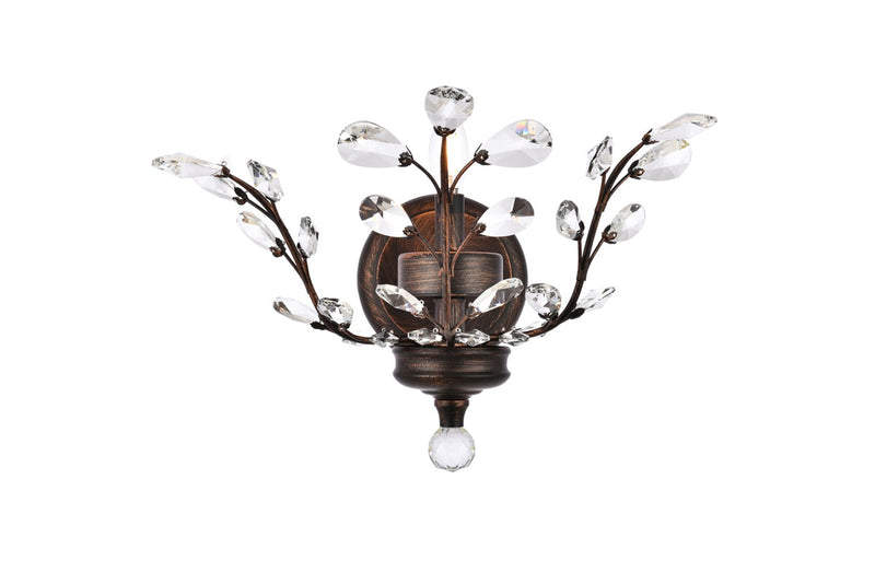 Elegant Lighting - V2011W16DB/RC - One Light Wall Sconce - Orchid - Dark Bronze