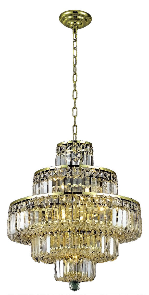 Elegant Lighting - V2038D20G/RC - 13 Light Chandelier - Maxime - Gold