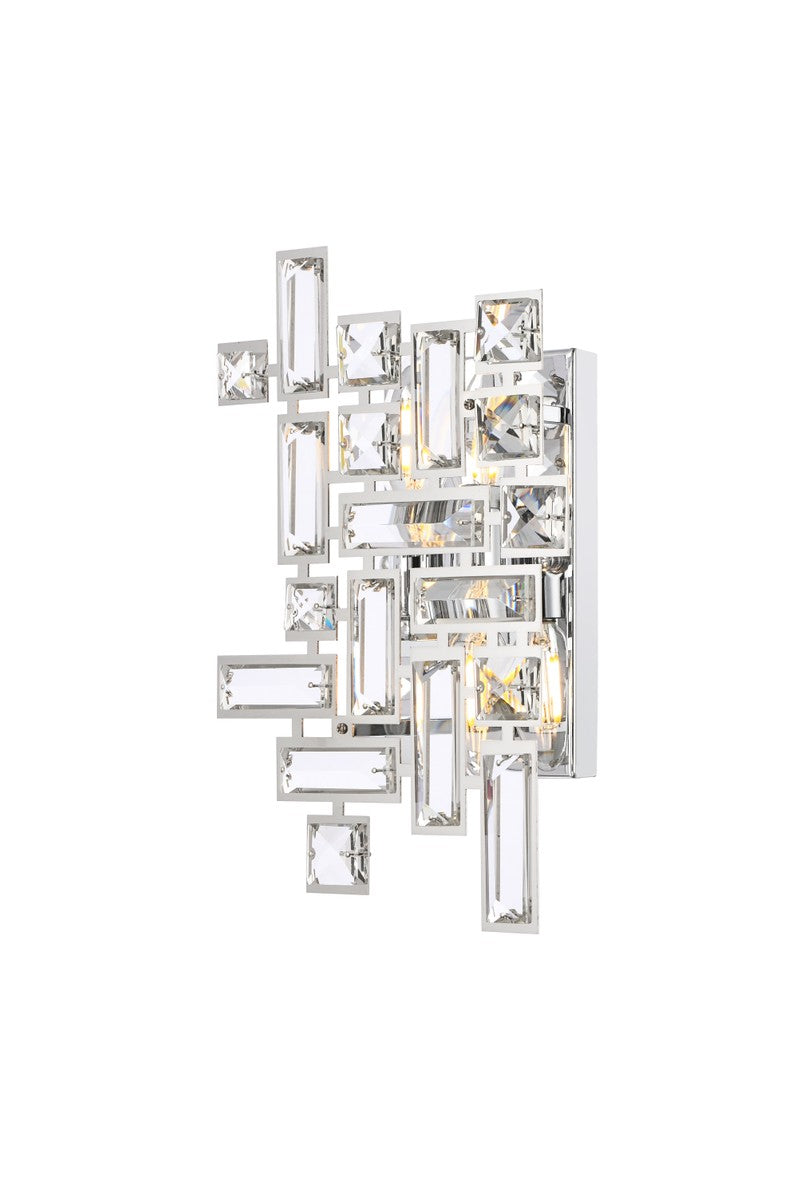 Elegant Lighting - V2100W12C/RC - Two Light Wall Sconce - Picasso - Chrome