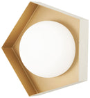 George Kovacs - P1391-044G-L - LED Bath - Five-O - Textured White W/Gold Leaf