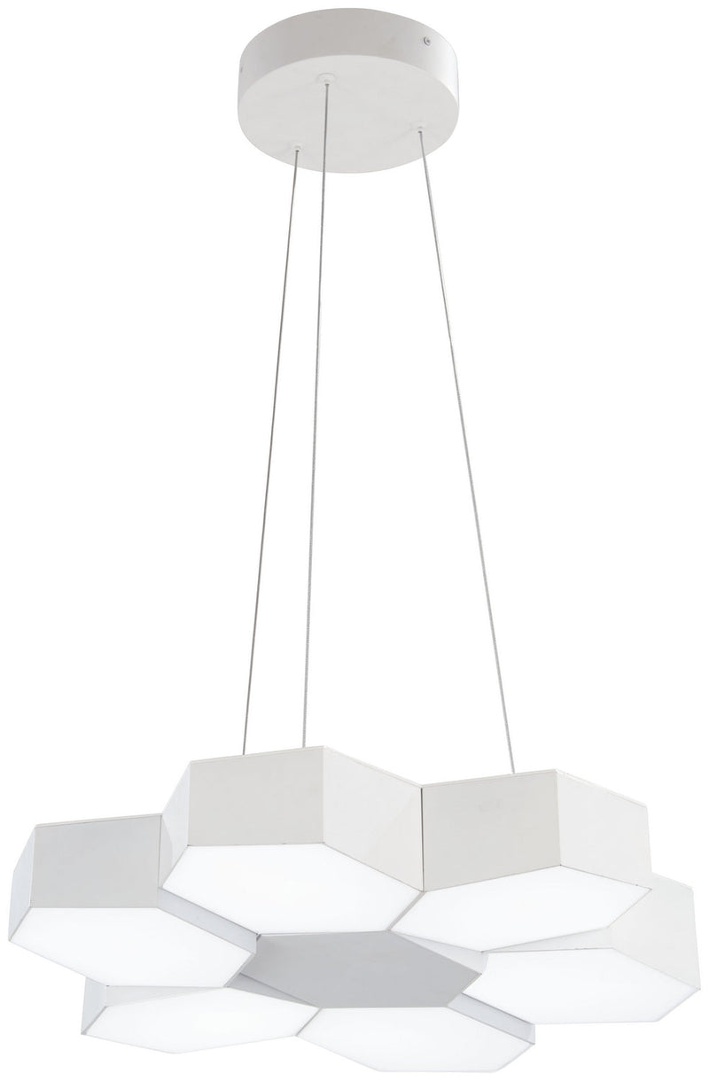 George Kovacs - P8216-044B-L - LED Pendant - Hexacomb - Matte White