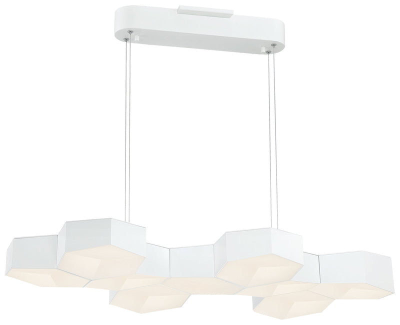 George Kovacs - P8218-044B-L - LED Pendant - Hexacomb - White