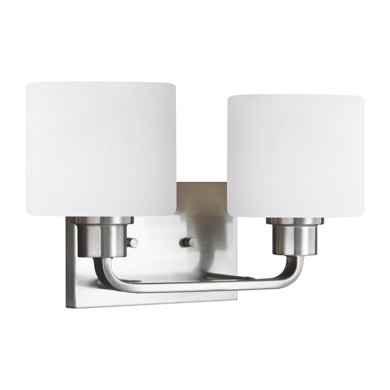 Generation Lighting. - 4428802-962 - Two Light Wall / Bath - Canfield - Brushed Nickel