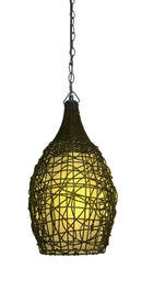 LÁMPARA DE TECHO COLGANTE  DECORATIVA DE RATTAN 1XE27 MAX40W (NO INCLUIDO) 110-240V.