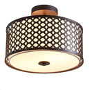 LÁMPARA DE TECHO DECORATIVA 2XE27-40W (NO INCLUIDOS) 110-240V, 50-60HZ, ACABADO COFFEE.