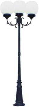 LÁMPARA POSTE PARA EXTERIORES TIPO FAROL 3XE27-60W, (NO INCLUIDO) 110-240V,50-60HZ, ACABADO NEGRO.