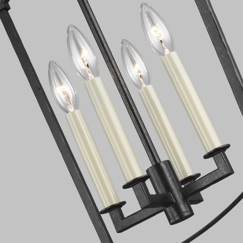 Visual Comfort Studio - F3322/4SMS - Four Light Lantern - Thayer - Smith Steel