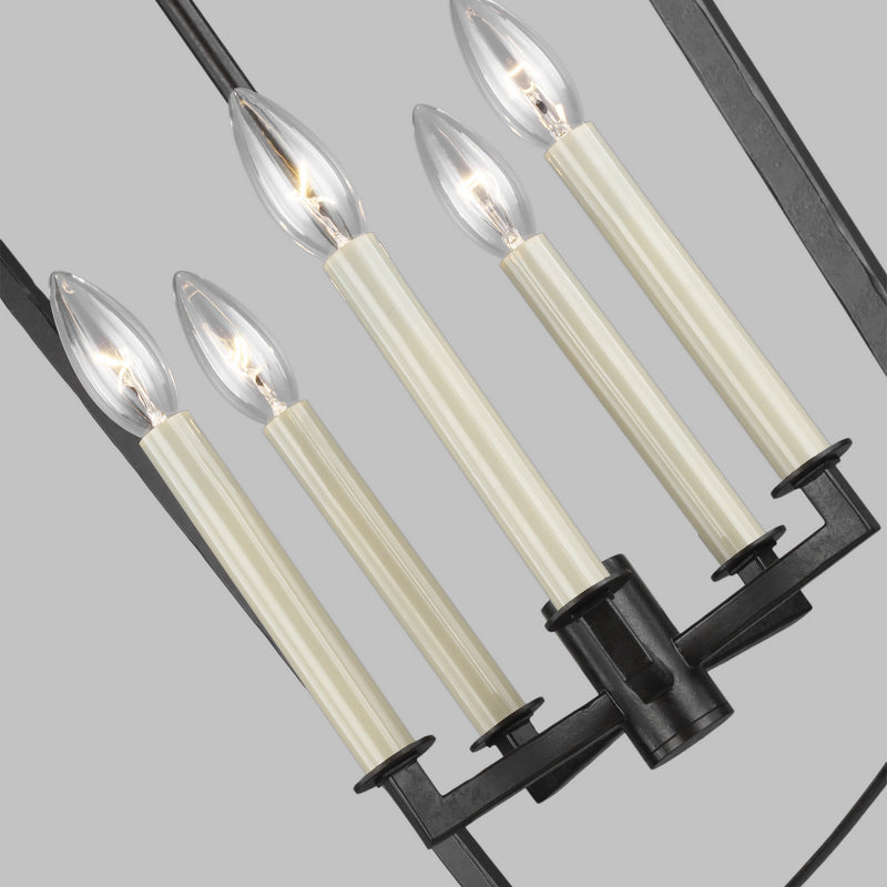 Visual Comfort Studio - F3323/5SMS - Five Light Lantern - Thayer - Smith Steel
