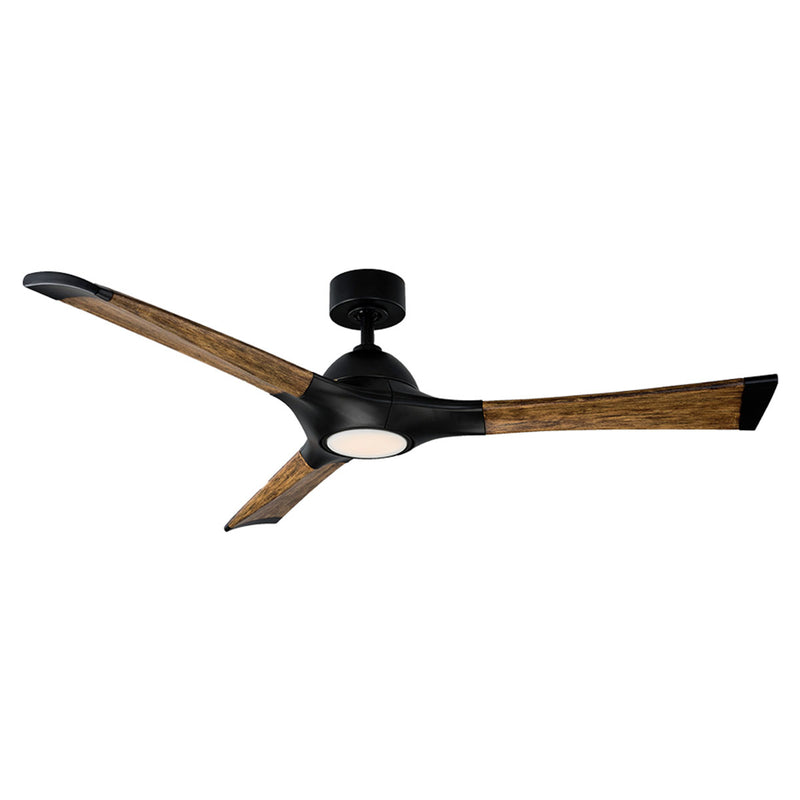 Modern Forms Fans - FR-W1814-60L-MB/DK - 60"Ceiling Fan - Woody - Matte Black/Distressed Koa