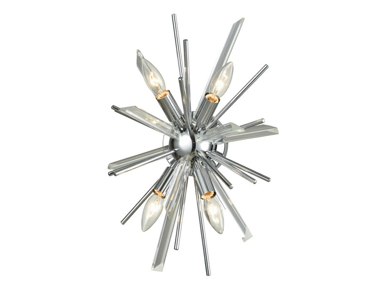 Avenue Lighting - HF8204-CH - Four Light Wall Sconce - Palisades Ave. - Chrome With Clear Glass