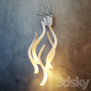 APLIQUE DE PARED MARCA CARLESSO ITALIA, ACABADO DORADO