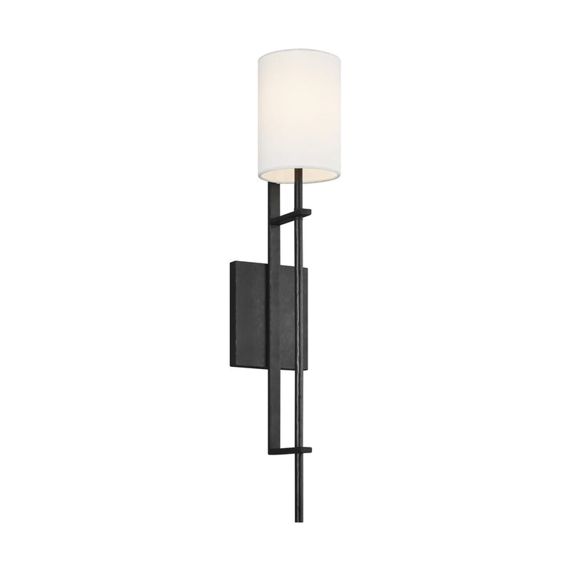 One Light Wall Sconce<br /><span style="color:#4AB0CE;">Entrega: 4-10 dias en USA</span><br /><span style="color:#4AB0CE;font-size:60%;">PREGUNTE POR ENTREGA EN PANAMA</span><br />Collection: Ansley<br />Finish: Aged Iron