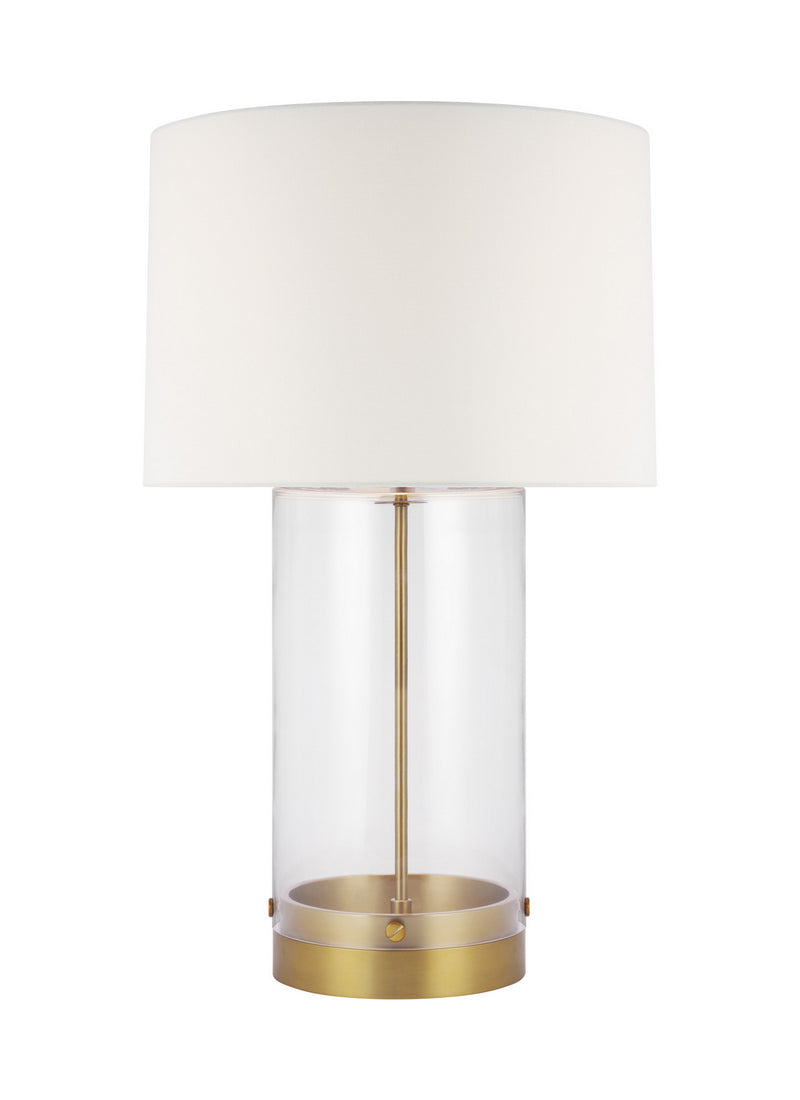 One Light Table Lamp<br /><span style="color:#4AB0CE;">Entrega: 4-10 dias en USA</span><br /><span style="color:#4AB0CE;font-size:60%;">PREGUNTE POR ENTREGA EN PANAMA</span><br />Collection: Garrett<br />Finish: Burnished Brass