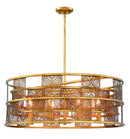 Metropolitan - N7748-702 - Eight Light Pendant - Brynhurst - Autumn Gold Leaf