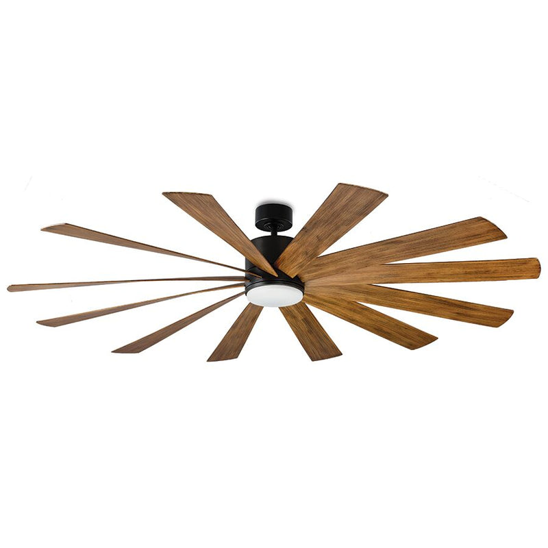 Modern Forms Fans - FR-W1815-80L35MBDK - 80"Ceiling Fan - Windflower - Matte Black/Distressed Koa