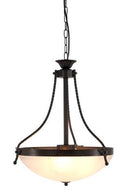 LÁMPARA DE TECHO COLGANTE DECORATIVA 3XE27-60W (NO INCLUIDOS) 110-240V  VIDRIO FROSTED.