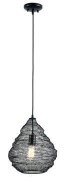 Troy Lighting - F6776 - One Light Pendant - Wabi Sabi - Black