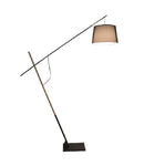 LÁMPARA DE PIE MODERNA DECORATIVA 1XE27-60W MAX (NO INCLUIDO) 110-240V, 50/60HZ, PANTALLA NEGRA.