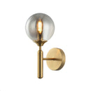 LÁMPARA DE PARED MODERNA DECORATIVA 1XE12-40W (NO INCLUIDO) 110-240V, ACABADO GOLD + VIDRIO CLARO.