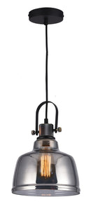 LÁMPARA DE TECHO COLGANTE MODERNA DECORATIVA 1XE27-40W MAX (NO INCLUIDO) 110-240V, 50-60HZ, ACABADO PANTALLA SMOKY.