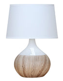 LÁMPARA DE MESA 1XE27-40W (NO INCLUIDO) 110-240V-50-60HZ, ACABADO PANTALLA BLANCA + CERAMICA.