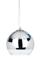 LÁMPARA DE TECHO DECORATIVA COLGANTE 1XE27-60W MAX (NO INCLUIDO) 110/240V ACABADO PANTALLA CRISTAL PLATINADO.