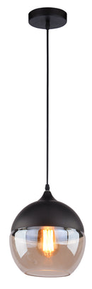 LÁMPARA DE TECHO COLGANTE 1XE27-40W (NO INCLUIDO) VIDRIO AMBER.